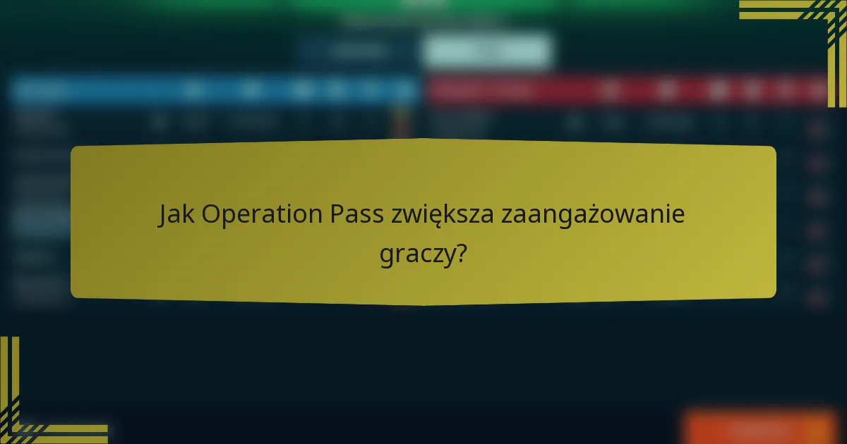 Jak Operation Pass zwiększa zaangażowanie graczy?