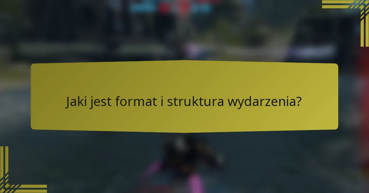 Jaki jest format i struktura wydarzenia?